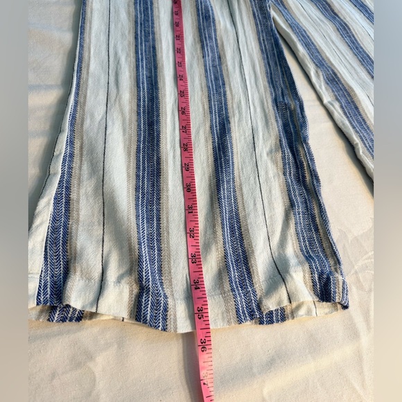 Indigo Rein Wide Leg Linen Blend Culottes Size Medium - Picture 8 of 10